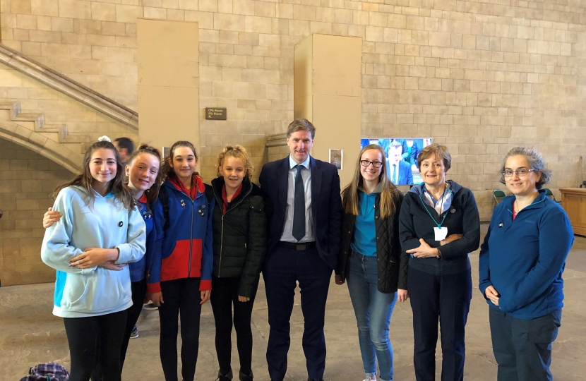 Alresford girl guides in parliament
