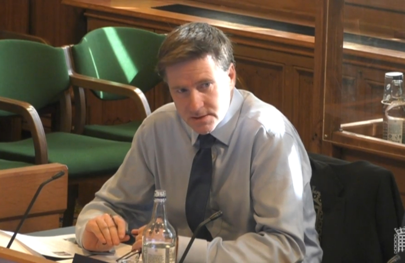Steve Brine MP in a session of the committee