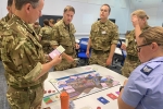 Steve Brine taking part in an activity at Shrivenham Defence Academy