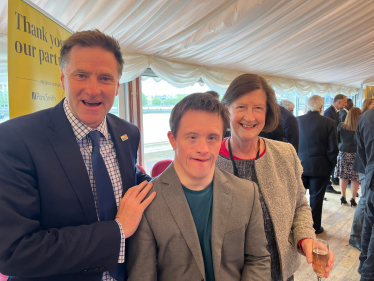 Pictured; Steve Brine with Tommy Jessop and Mum, Jane, at the House of Lords event.